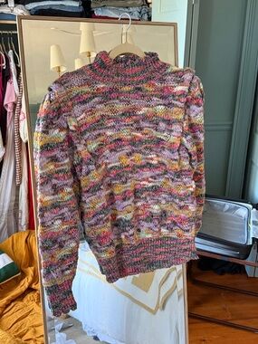 Multicolor Knit Crewneck Sweater